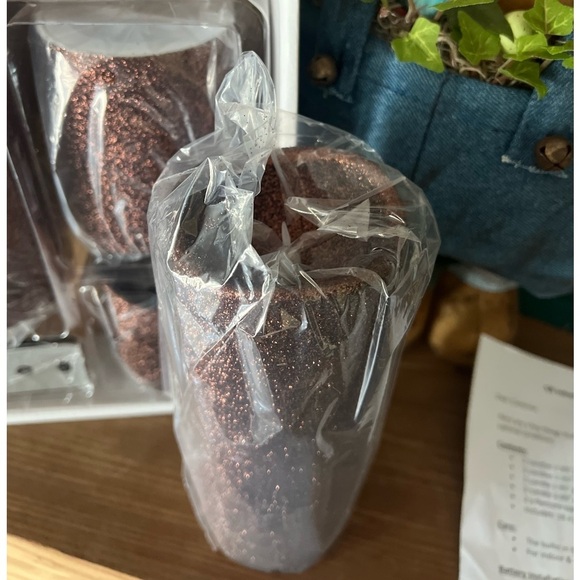 5-Piece Bronze Sparkle Candle Set with Remote - Picture 5 of 9